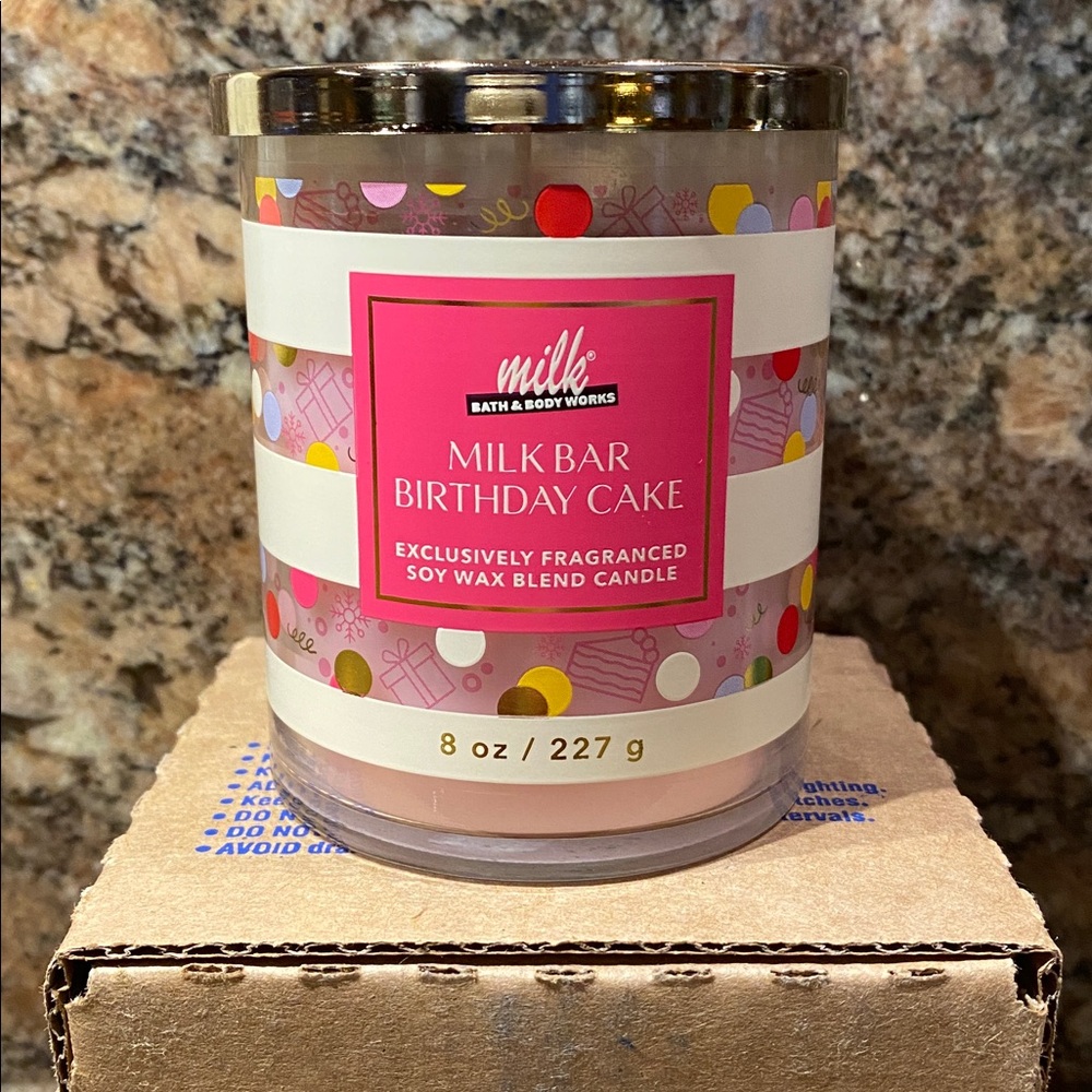 🎂 “MILK BAR BIRTHDAY CAKE” by B&BW, 8-oz / 227 g, Single Wick Candle, NWTags
